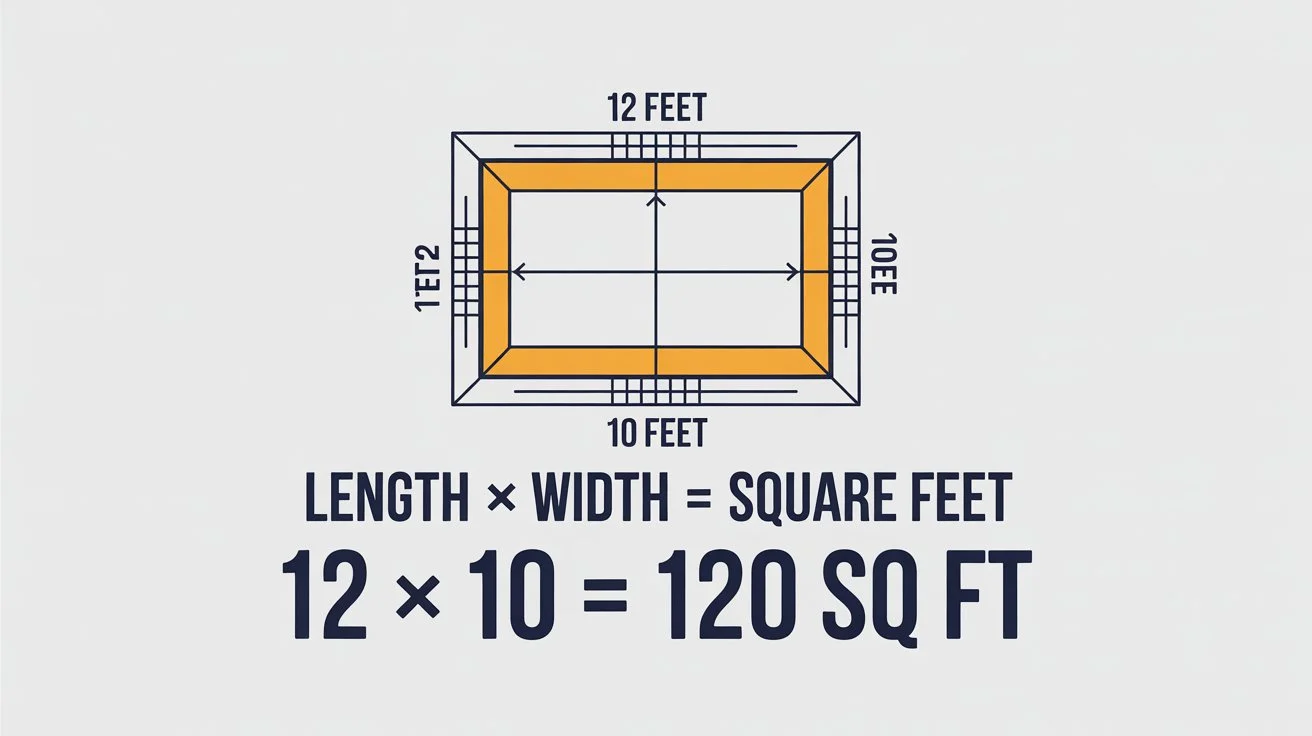 How to calculate square feet step by step using square feet formula